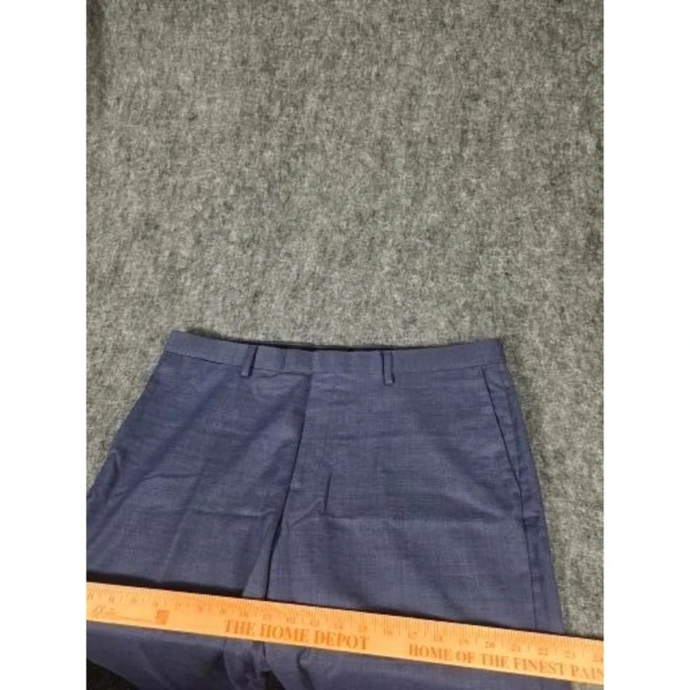 Banana Republic Slim Fit Trousers Men's 38x32 Blue Italian Wool Marzotto Fabric